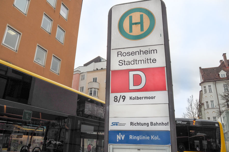 Adventsbus Rosenheim Haltestelle