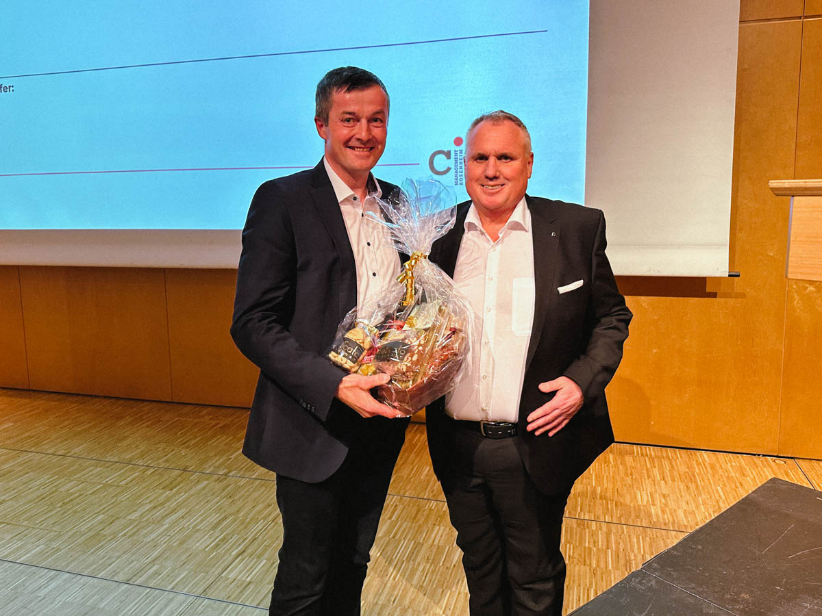 City-Management Jahreshauptversammlung Helmut Greimel mit Rainer Pastätter