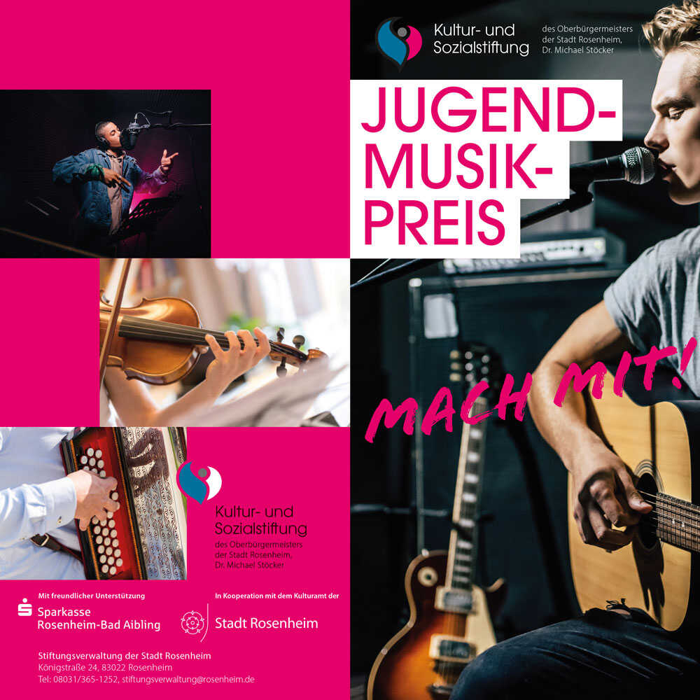 Du spielst ein Instrument oder singst? Mach mit beim Rosenheimer Jugendmusikpreis 2026!