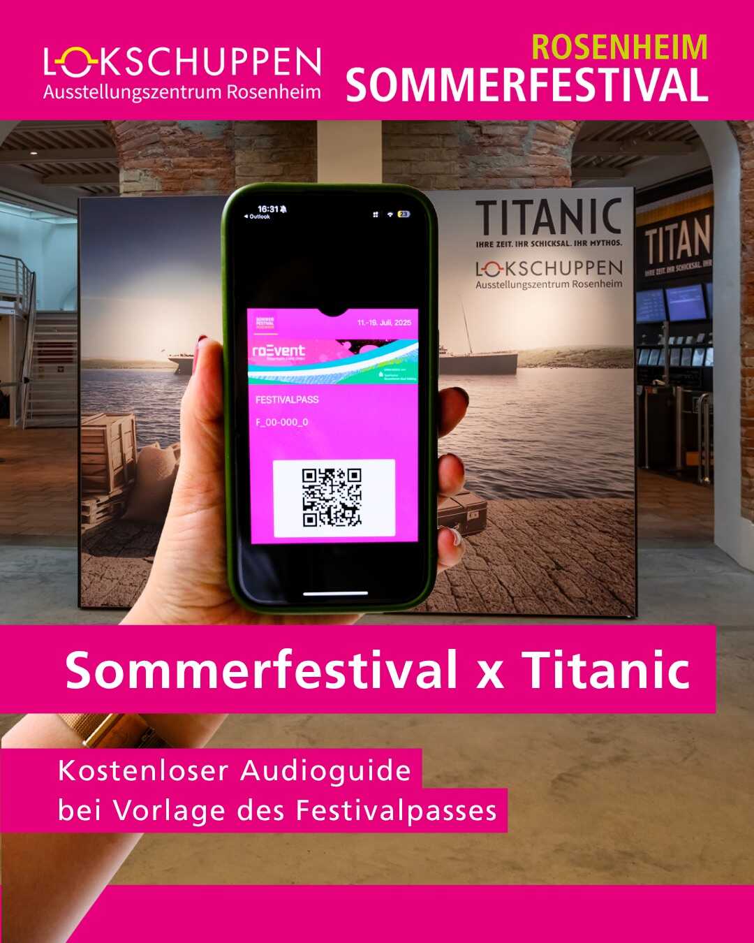 Mit Sommerfestivalpass kostenloser Audioguide für die Titanic Ausstellung