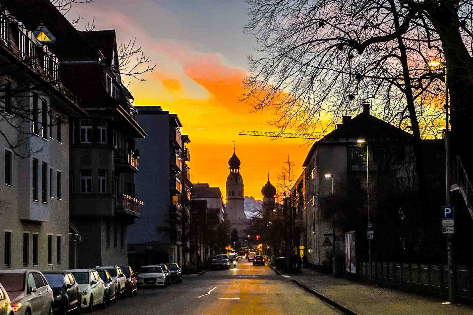 Rosenheim Sonnenaufgang 7 Uhr morgens