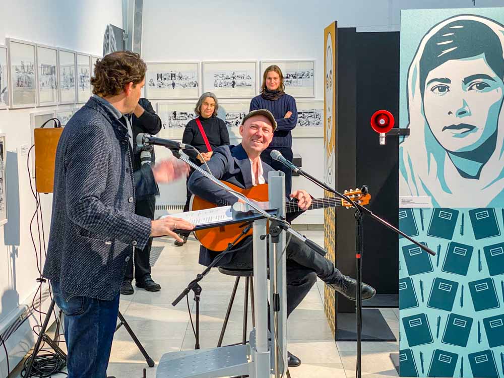 Andreas März (Oberbürgermeister Rosenheim) und Liedermacher Stefan Noelle