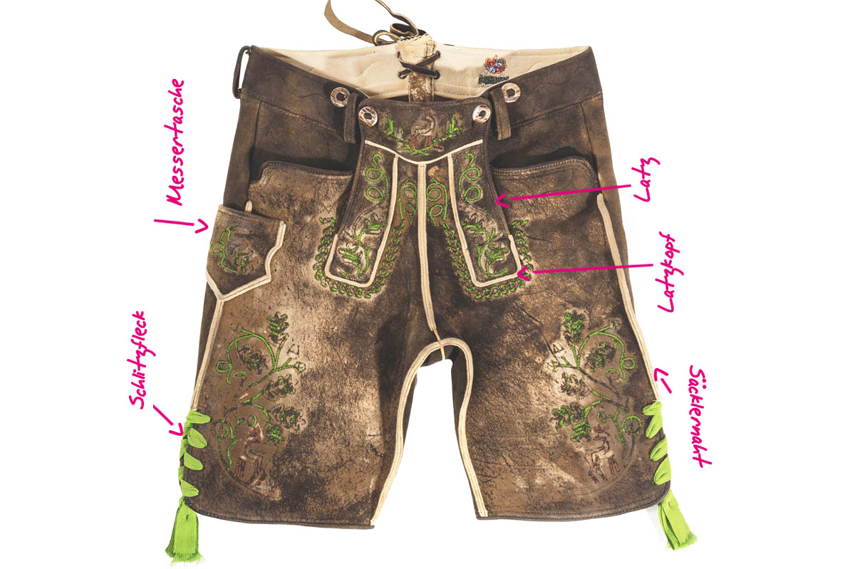Anatomie der Trachtelederhose @Stadttipps Rosenheim