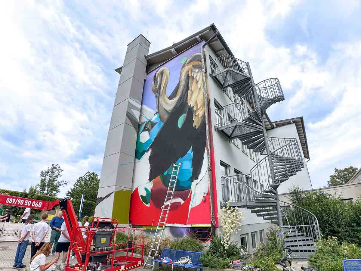 *transit art Wand Jeroo Mittelschule Westerndorf St. Peter